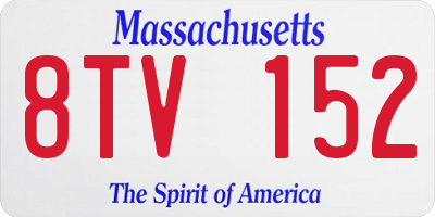MA license plate 8TV152