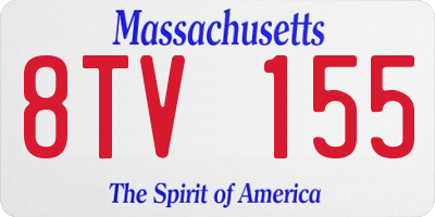 MA license plate 8TV155