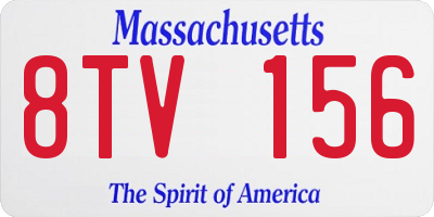 MA license plate 8TV156