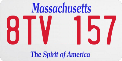 MA license plate 8TV157