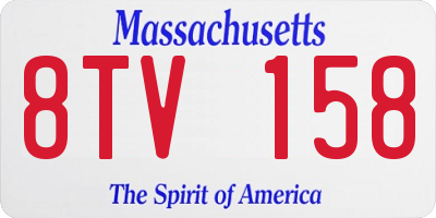 MA license plate 8TV158