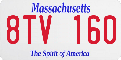 MA license plate 8TV160