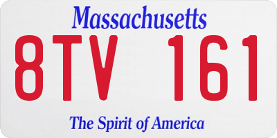 MA license plate 8TV161