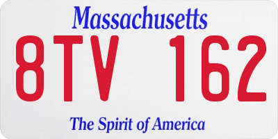 MA license plate 8TV162