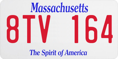 MA license plate 8TV164