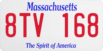 MA license plate 8TV168