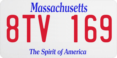 MA license plate 8TV169