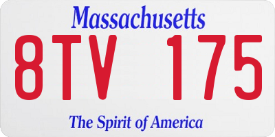 MA license plate 8TV175