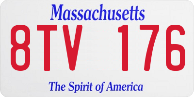 MA license plate 8TV176