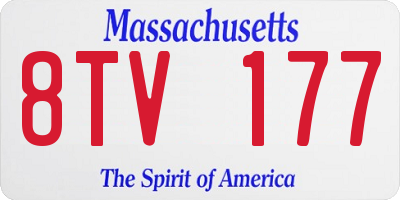 MA license plate 8TV177