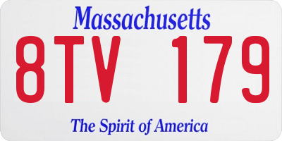MA license plate 8TV179