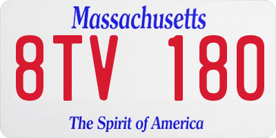 MA license plate 8TV180