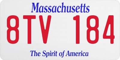 MA license plate 8TV184