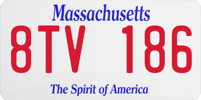 MA license plate 8TV186