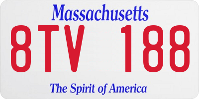 MA license plate 8TV188