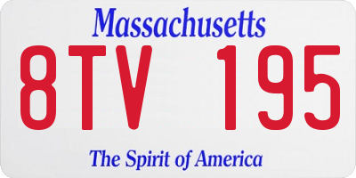 MA license plate 8TV195