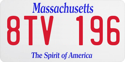 MA license plate 8TV196