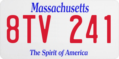 MA license plate 8TV241