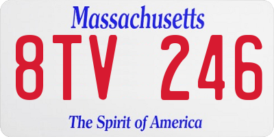 MA license plate 8TV246