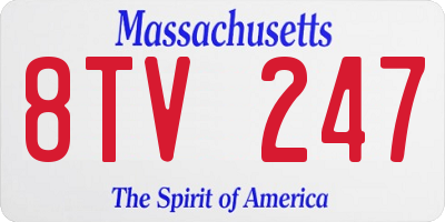 MA license plate 8TV247
