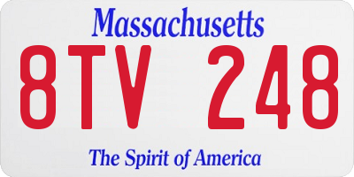 MA license plate 8TV248