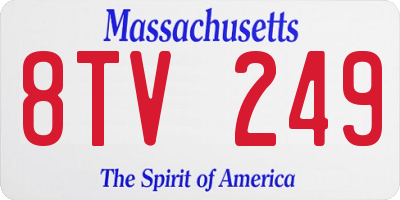 MA license plate 8TV249