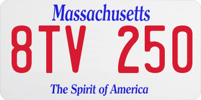 MA license plate 8TV250