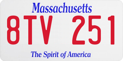 MA license plate 8TV251