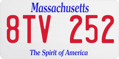 MA license plate 8TV252