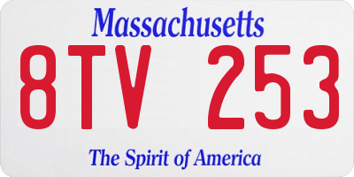 MA license plate 8TV253