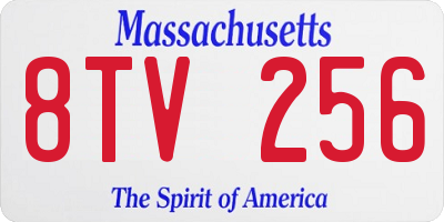 MA license plate 8TV256