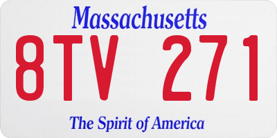 MA license plate 8TV271