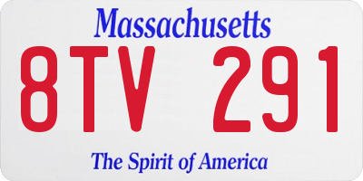 MA license plate 8TV291