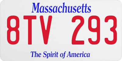 MA license plate 8TV293