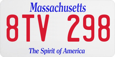 MA license plate 8TV298