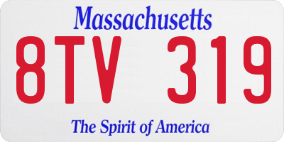 MA license plate 8TV319