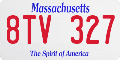 MA license plate 8TV327