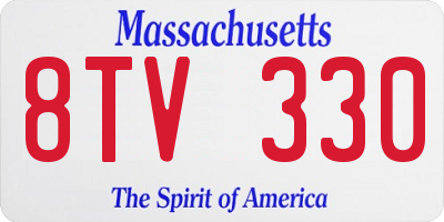 MA license plate 8TV330