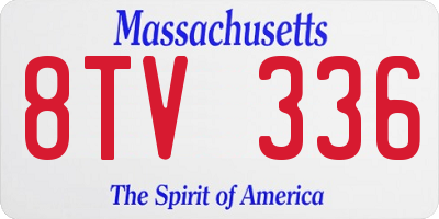 MA license plate 8TV336
