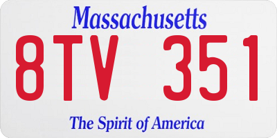 MA license plate 8TV351
