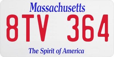 MA license plate 8TV364