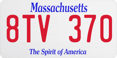 MA license plate 8TV370