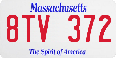 MA license plate 8TV372