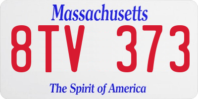 MA license plate 8TV373