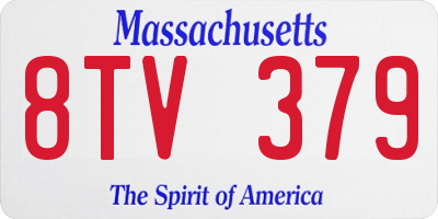 MA license plate 8TV379