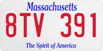 MA license plate 8TV391
