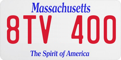 MA license plate 8TV400