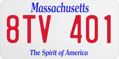 MA license plate 8TV401