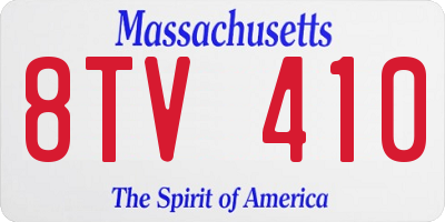 MA license plate 8TV410