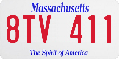 MA license plate 8TV411